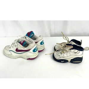 VTG 2 Pair Nike Kid Sneakers Shoes Toddler Sz 3 Girls Size 9 Rare Air Max 1995